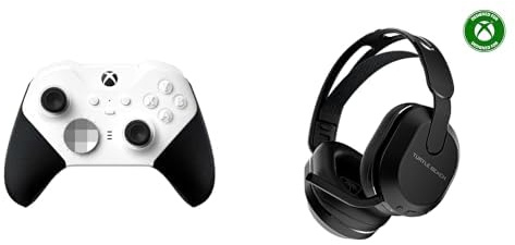 Xbox Elite Wireless Controller Series 2 Core Edition + Turtle Beach Stealth 500 Schwarz Kabelloses Gaming Headset w/ 40hr Stunden and Bluetooth Series X|S, One, PC