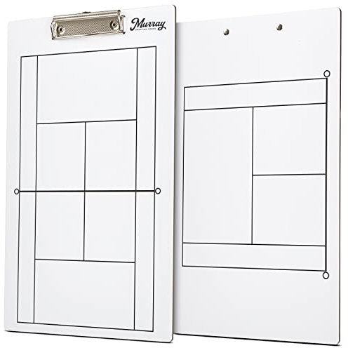 Murray Sporting Goods inkl. Trocken abwischbarem doppelseitig Tennis Trainer Klemmbrett