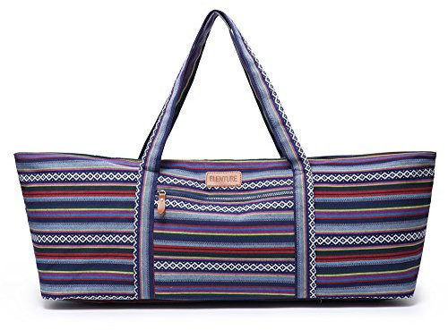 ELENTURE Große Yogamatten-Tasche für 1/4 1/3 2/5 1/2 Zoll extra Dicke Trainings-Yogamatte, Tragetasche, Tragetasche, Tragetasche, mit Tragegurt und großer Tasche für Damen und Herren