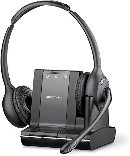 Plantronics Savi W720 Binaural UC Headset | Auriculares inalámbricos para PC, móvil y teléfono de escritorio (renovado)