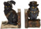 Design Toscano Knowledge Seekers Steampunk Katze und Eule Skulpturelle Buchstützen, Harz, Vollfarbig, 10 inch