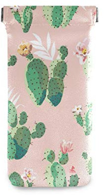 linomo Jahrgang Kakteen Kaktus Sonnenbrille Tasche Mikrofaser Leder Beutel, Aufbewahrungstasche für Brille und Mobiltelefon