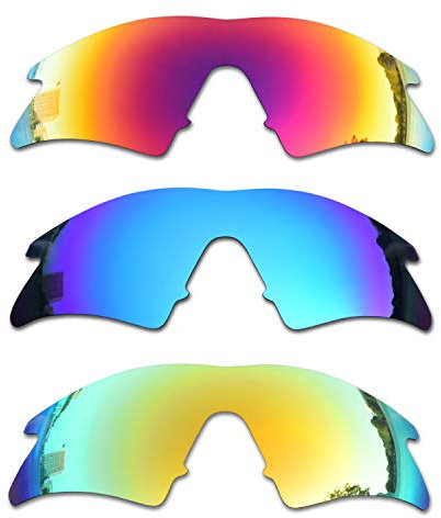 SOODASE Für Oakley M Frame Sweep Sonnenbrillen Rot/Blau/Gold Polarisierte Ersatzgläser