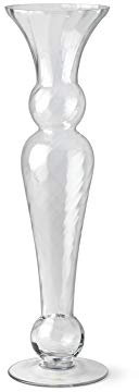 Hervit Vase en Verre soufflé Torchon 16 x 60 cm