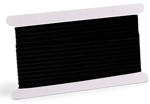 ZADAWERK® Cinta elástica - 0,6 cm x 10 m - negro - goma para coser - reparar - extender - artesanía - trabajos manuales
