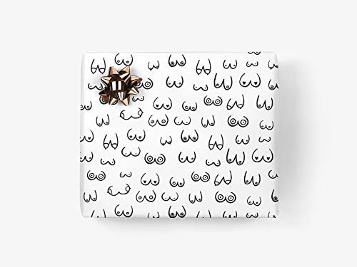 Geschenkpapier - BUSENFREUNDE - typealive - 50 x 70 cm, gefalzt - lustige, schöne Geschenkbögen für Geburtstage, Hochzeit und Weihnachten