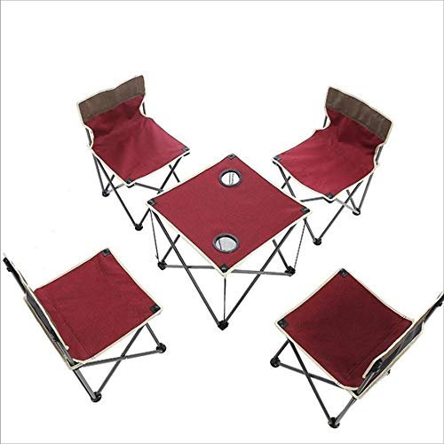 RH-HPC Outdoor-Stuhl Outdoor-Freizeit Klappbarer fünfteiliger Strandkorb Tragbarer Klappstuhl Camping-Grillstuhl, lässt Sich zusammenklappen und passt in die meisten Autokoffer Campinghocker