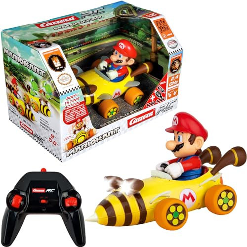 Carrera RC Mario Kart™ Bumble V, Mario Ferngesteuertes Auto | Turbo-Pilz | Bis zu 9 km/h | Leuchtende Scheinwerfer | Störungsfreie 2,4 GHz Funktechnologie | Ab 6 Jahren | Action im Wohnzimmer