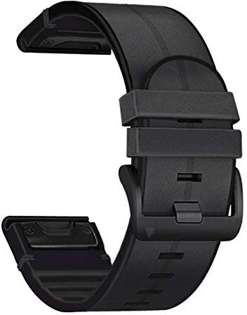 YOOSIDE 26mm Echtleder Armband für Garmin Fenix 8 / epix Pro (51mm), Echtleder+Silikon Schweißresistent Ersatzarmband Uhrenarmband für Enduro/Instinct 2X / Tactic 7 Pro/Fenix 7X / 6X / 5X (Schwarz)