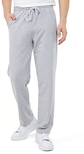 COMEOR Jogginghose Herren Baumwolle Sweathose - Lange Sport Hose Herren - Jogger Trainingshose Herren, Relaxing Hose (Grau, 2XL)