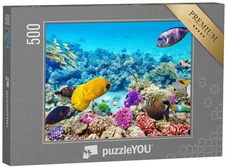 puzzleYOU: Puzzle 500 Teile „Wunderbare und schöne Unterwasserwelt mit Korallen und tropischen Fischen“ – aus der Puzzle-Kollektion Unterwasser