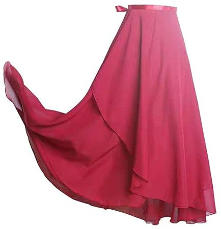 Ballett Wickelrock Chiffon Damen Tanz Rock Mit Taille Krawatte Und Dünner,Anwendbar auf weibliche Tanzausbildung