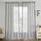 MIULEE Tende Camera da Letto con PON PON, 2 Pezzi Grigio Tende per Finestre Soggiorno (2X L 140 x A 260cm), Trasparenti Tende con Anelli, Tende Cameretta Bambini con Pompon, Tende Interni Casa