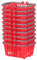 STOBOK STOBOK 10 Mini-Einkaufskorb -Supermarktkörbe -Einkaufskörbe Mit Griff Für Desktop-Dekoration Einkaufskorb Klein Einkaufskorb Miniaturmodell(Rot)