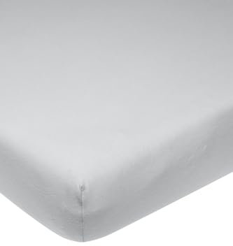Meyco Home Basic Jersey Uni Spannbettlaken Doppelbett (Bettlaken mit weicher Jersey-Qualität, aus 100% Baumwolle, perfekte Passform durch Rundum-Gummizug, atmungsaktiv, Maße: 180 x 200 cm), Hellgrau