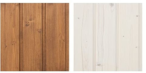 TIMBELA Il kit di impregnanti per l’applicazione su casette in legno interno e esterno - 5 litri di colore BIANCO+ 5 litri di impregnante di colore RICCA QUERCIA + IL REGALO il kit di pennelli