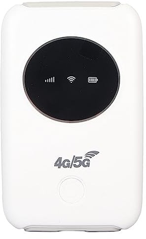 Asixxsix Routeur Réseau Portable 5G WiFi Hotspot avec Emplacement pour Carte SIM, Haute Vitesse 300 Mbps, Connectez jusqu'à 10 Appareils, adapté pour Les, Le Travail, la Diffusion