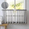 NSXIN 2er Set Scheibengardinen Halbtransparent Bistrogardine Gardinen Weiss Fenstervorhang Halb Küche Vorhänge Fensterschal für kleine Fenster Küche Wohnzimmer Landhaus (Grau,B 90 x H 60 cm)