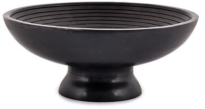 Indus Lifespace Decorative Bowls Wooden Centerpiece Table Decorations Natural Candle Holder Centerpieces for Dining Room Kitchen (30.48cm x 30.48cm x 12.7cm)