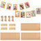 QHKLEW 30 Pcs Braun Papier Fotorahmen,10x15 cm Kraftpapier Bilderrahmen, Bilderrahmen aus Pappe 6x4 in Zum Aufhängen, mit Mini Holzklammern und Hanfseilen, für Wanddekoration, DIY Kreative, Brown