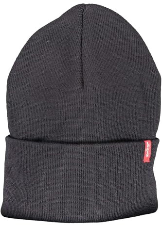 Levi's Neue Übergroße Beanie Mütze mit Rotem Etikett - Marineblau - Einheitsgröße