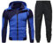 Trainingsanzug Herren, Jogginganzug Herren Sportanzug Freizeitanzug Fitnessanzug Männer Jogging Anzug Baumwolle Oversize Zip Hoodie Sweatjacke und Lang Hose 2PC Sport Tracksuit