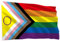 Pride Flag Sticker Set，LGBTQ flagge mit Regenbogen Flagge 150x90 cm + 50 Stück Lgbtq Sticker + 2 Regenbogenfahne Abzeichen, Progress Pride Flagge für Lesbian Flag, Gay Flag