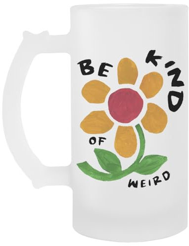 Be Kind Bicchiere Da Birra In Vetro Trasparente Con Manico