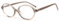 LIGOES Kleine ovale Brillenrahmen TR90 Bürobrille Retro Vintage koreanischer Stil Prescription Eyewears (khaki with clear)