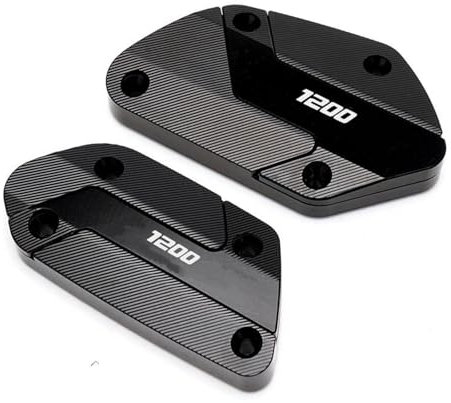 OU SI DUO Motorrad Vorne Kupplung Bremsflüssigkeit Reservoir Kappen Öl Tank Abdeckung Für R 1200 GSA R1200GS R1250GS Abenteuer R1250 GS(Black)