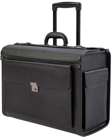 HAMMER ANVIL 19 Wheeled Briefcase Rolling Case Sales Sample Pilot Lawyer Attache