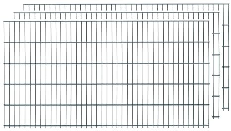 Doppelstabmatten, 3 Stück, Gesamtlänge 6 Meter, Höhe & Farbe wählbar - Drahtstärke: 6/5/6 mm - Maschung: 200 x 50 mm (L 6 m, H 103 cm, Anthrazit)