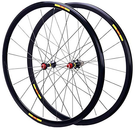 Fahrradräder 700c Rennrad-Radsatz Schnellspannrad Fahrrad Vorder- und Hinterrad 28 Zoll Ultraleichte Doppelwand-Leichtmetallfelge 30 mm C/V-Bremse Für 8-11-Gang-Kassettenschwungrad 1560 g