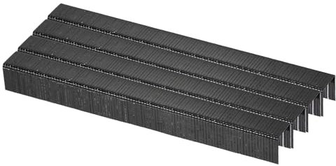 sourcing map Heftklammern mit schmaler Krone, 20 Gauge, 1,2 x 1,27 cm, 2000 Stück, verzinkter Stahl für pneumatische, elektrische Heftgeräte, Schwarz
