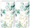 20 einzelne Taschentücher Blumen Eukalyptus Für Dich. 2 Packungen mit 10 einzelnen Papiertaschentücher bedruckt als Geschenk.