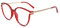 AOOLIA Blaulichtfilter Brille für Damen Herren, TR90 Frame Anti-Blaufilter Brille Computer Gaming Ohne Stärke Brille (Rot)