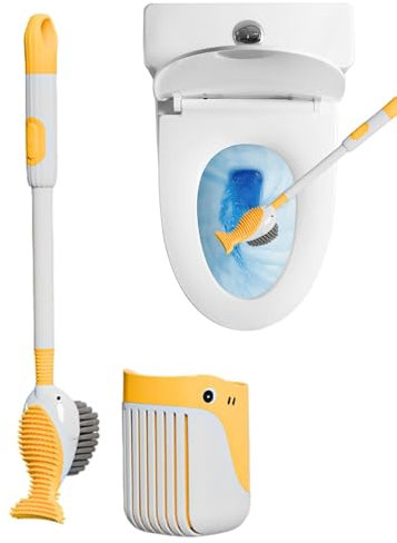 WC-Bürste, WC-Bürste und Halter-Set | WC-Reinigungsbürste mit nachfüllbarem Griffspender - Nachfüllbare Toilettenbürste zur Wandmontage, Tiefenreinigungs-Badezimmerbürste mit Flüssigkeitsspender für z