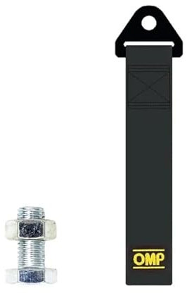 StickersLab - Cinghia in tessuto Ganci Traino Paraurti Anteriore e Posteriore Racing (Nero)