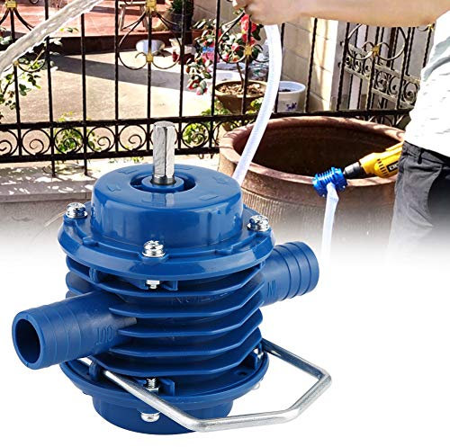 Mini Bomba de Agua de Taladro Eléctrico Manual de Plástico de Ingeniería Autocebante Azul para Jardín Doméstico