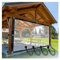 UHEKC Outdoor Transparent Tarpaulin Curtains, Clear Pergola Side Panels Transparent Plastic Tarpaulin with Eyelets, for Pergola, Patio(1x2m/3.28x6.56ft)