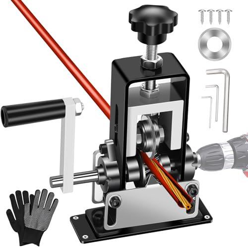 Trivd Frol Manual Wire Stripping Machine, Gauge Wire 0.06-1, Scrapping Copper Wire Peeler Machine, Drill Powered/Hand Crank Dual-drive Wire Stripper Tool for Scrap Copper Recycling & DIY etc.