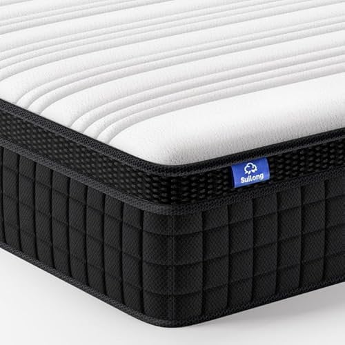 SuiLong Matratze 160x200 H3 Härtegrad Mittelfest Höhe 25cm Federkernmatratze Öko-Tex Zertifiziert Orthopädische Taschenfederkernmatratz mit Komfortschaum für Kinder und Erwachsene
