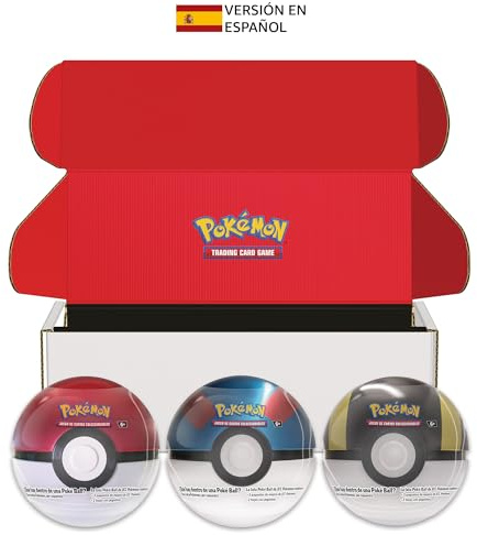 Pokémon-Sammelkartenspiel – Pokéball – Version 2024: Pokéball, Superball und Ultra-Ball (9 Pokémon Boosterpacks und 7 Blatt mit Aufklebern)