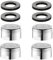 4 Pièces Mousseur Robinet Filtre Eau Robinet 24 MM Mâle AéRateur Robinet Filtre Robinet Anti Calcaire Acier Inoxydable Economiseur D'eau pour Robinet pour Cuisine et Salle de Bain