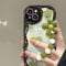 Compatible with iPhone 6/iPhone 6s Green Heart Chain Soft Phone Case Shockproof Durable Slim Anti Scratch Lightweight