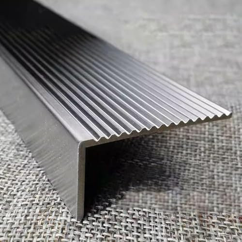 Treppenkantenprofil Edelstahl-Treppenkanten, Treppeneckschutzstreifen Für Vinylböden/Laminat/Fliesen/Beton, Stair Nose Molding Für Kindersicherheit Indoor Outdoor(W 4 in (10cm),L 72n(182.8cm))