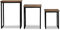 Eleganz 3-TLG. Satztisch-Set aus recyceltem Teakholz & Stahl - Langlebig & umweltfreundlich für Wohnzimmer & Garten