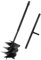 Snsowed Trivella per Terreno con Maniglia 200 mm Acciaio Nero,Articoli di ferramenta,Utensili,Trapani,Trivelle-145258