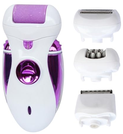 Vaguelly Elektrischer Epilierer für Damen mit Rasier und Haarschneideaufsatz Wiederaufladbar Kabellos für Nass und Trockenanwendung