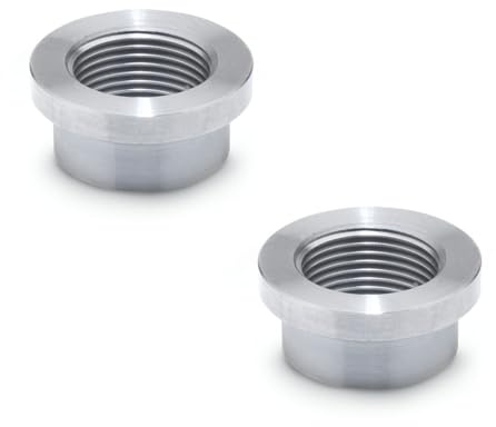 Ganter Normelemente Manguito de soldadura, manguito de acero, 2 unidades, rosca en pulgadas G1/4, con pretina, GN 7490-ST-G1/4-B